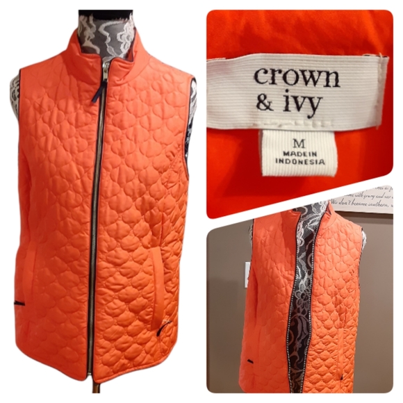 crown & ivy Jackets & Blazers - Crown & Ivy Quilted Vest⚘Excellent Condition
